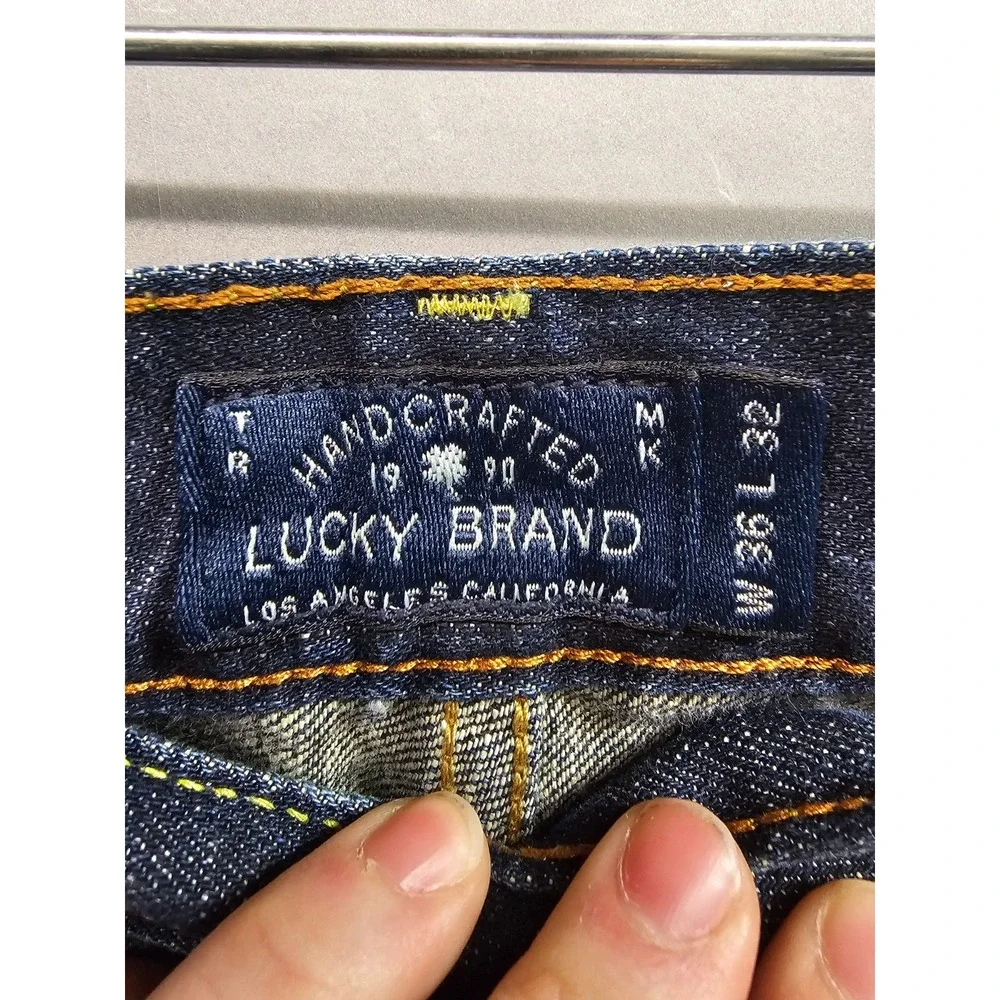 Lucky Brand 361 Vintage Straight Jeans Mens 36x32 Blue Denim Pockets Outdoor